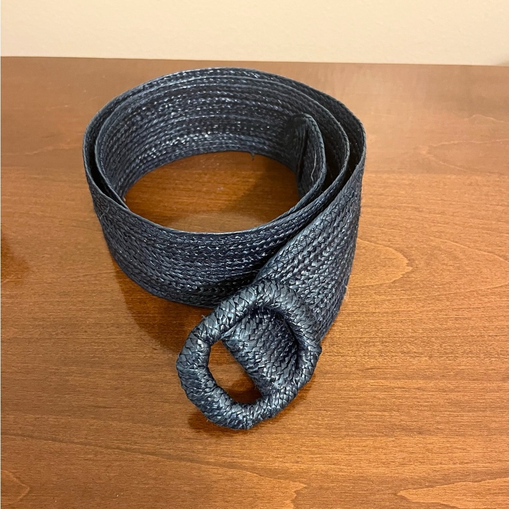 Elegant Dark Blue Woven Belt